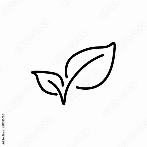 Obraz leaf plant sprout icon sign vector