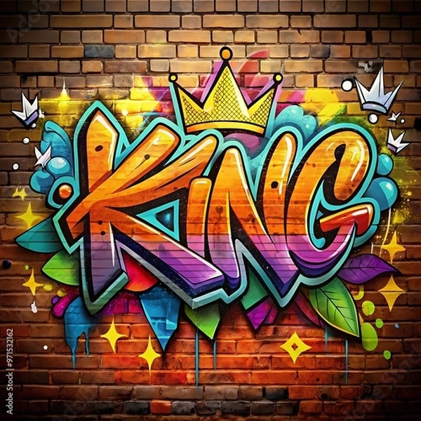 Fototapeta King editable text effect in golden color