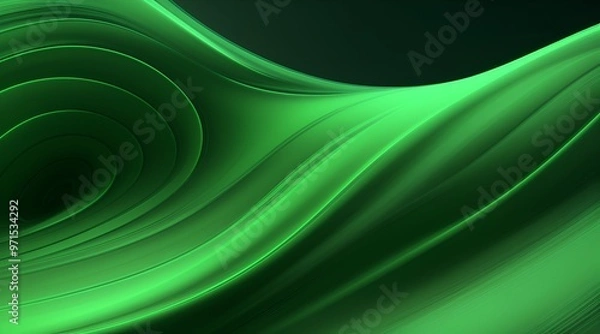 Obraz abstract waves, green background