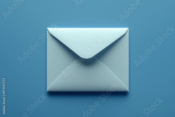 Obraz mail icon on blue background