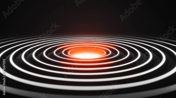 Fototapeta Layered Rings of Progress: A series of concentric rings, with each ring representing a small success