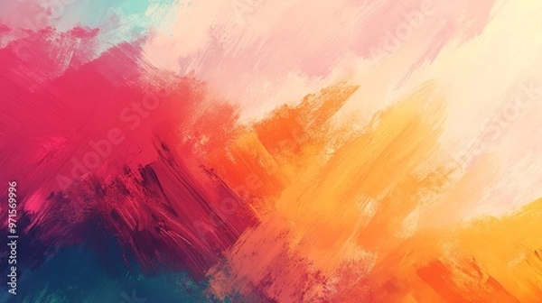 Fototapeta Abstract colorful brushstroke background.