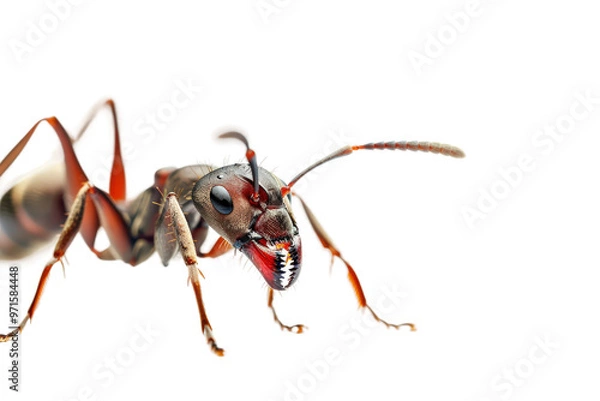Fototapeta High Definition Image of Bullet Ant Paraponera Clavata Set Against Transparent Background Showing Clear Features and Detailed Body Suitable for Print Media and Digital Applications