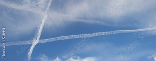 Fototapeta Clouds in a blue sky in summer