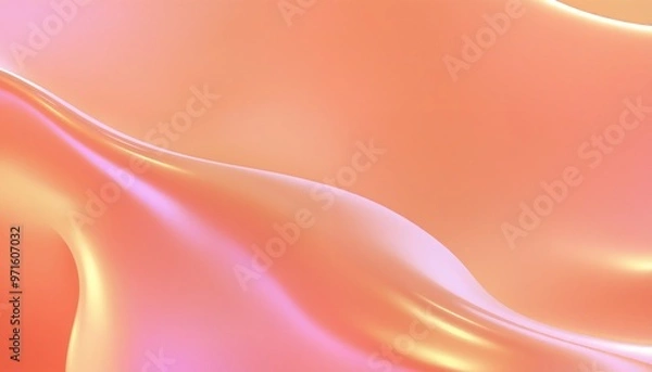 Obraz A vibrant abstract background with fluid, wavy lines in orange and pink hues. Ideal for dynamic and energetic designs.