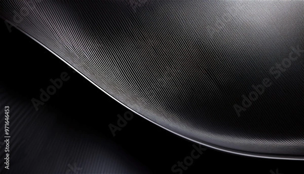 Fototapeta ブラックとグレーの微細なカーボンファイバー模様がうっすらと浮かぶ無地背景