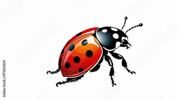 Fototapeta Cute Ladybug Vector Illustration