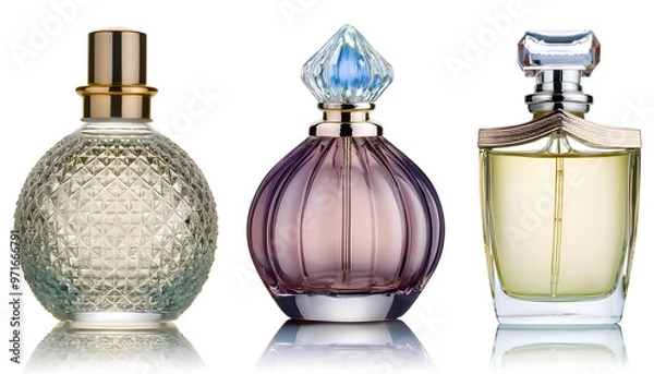 Obraz  set of collection of various fragance glass cut out , isolated on white background