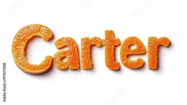 Fototapeta Personalized postcard perfect for decor created in Orange Typography.