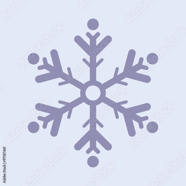 Obraz One snowflake icon