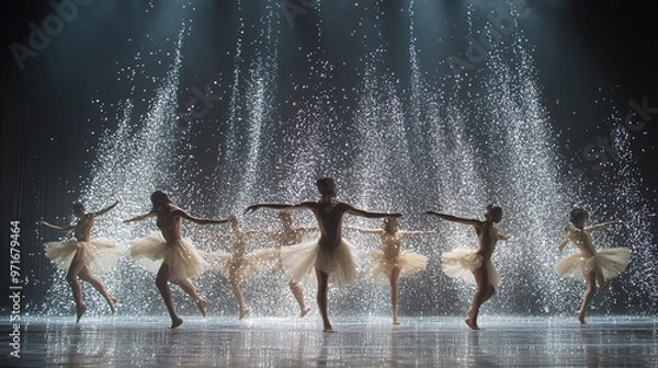 Fototapeta Ballet Performance Under Rain