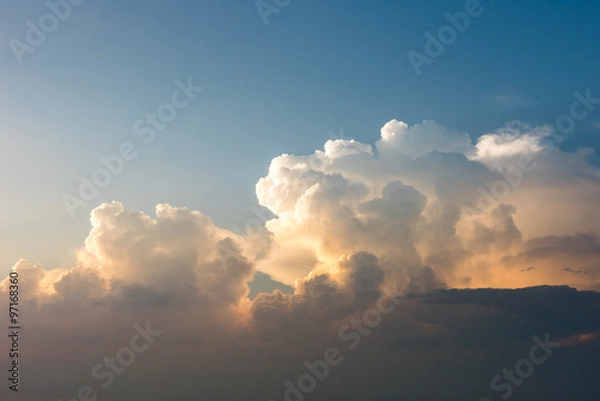 Fototapeta sunset with multi-color clouds