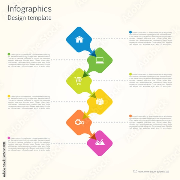 Obraz Infographic report template. Vector illustration