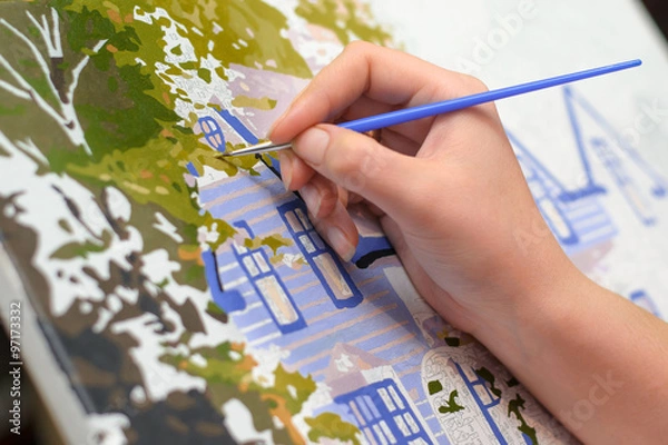 Fototapeta рисование по цифрам