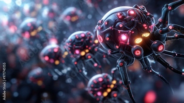 Obraz Nanotechnology and Microscopic robots concept