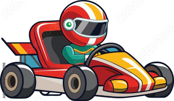 Obraz go kart vector illustration 
