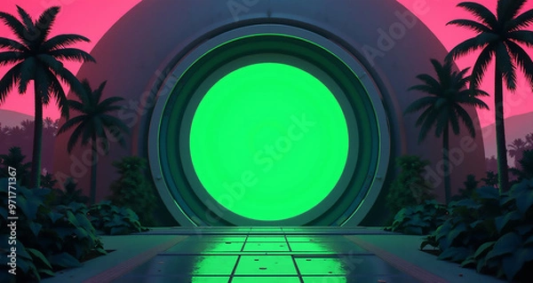 Fototapeta trees at night