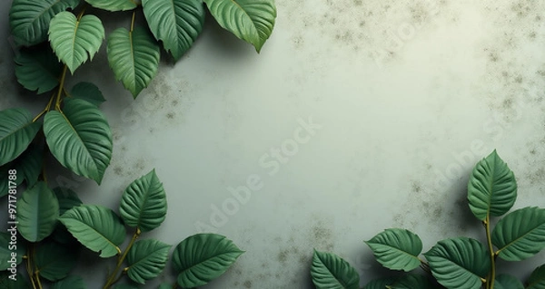 Obraz green leaves background