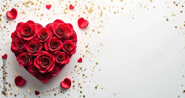 Obraz red rose petals