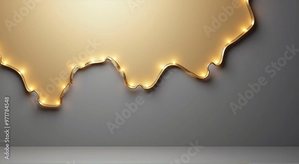 Obraz golden map of the world