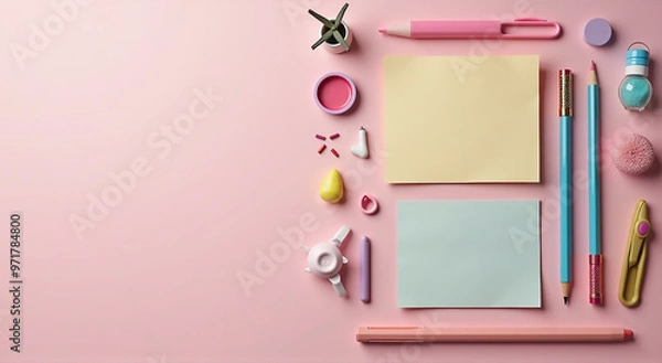 Obraz note paper with flower