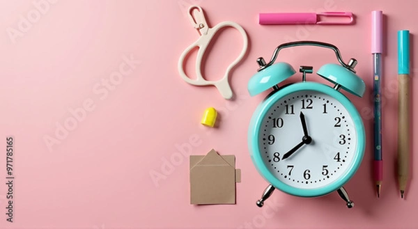 Fototapeta alarm clock on a table