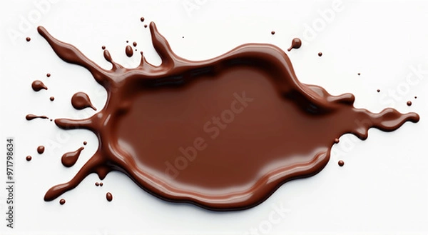 Obraz chocolate splash isolated on white