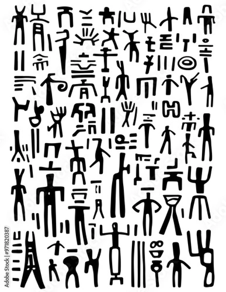 Obraz Doodle Tribal Glyphs