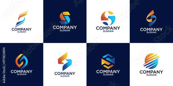 Obraz abstract s letter monogram logo vector design collection