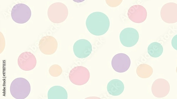 Obraz Pastel-colored circles on a white background