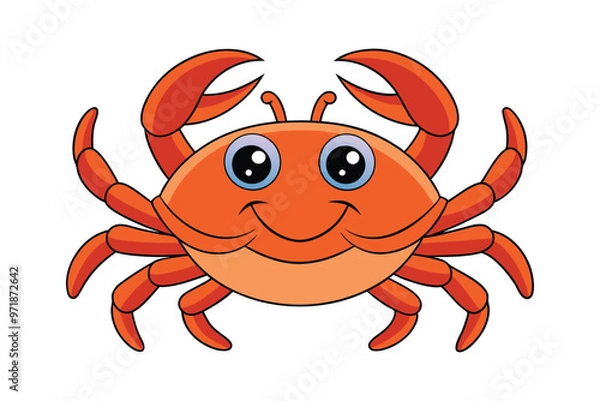 Fototapeta crab vector art illustration design.