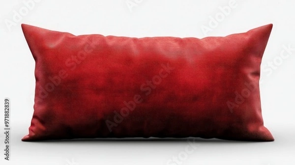 Fototapeta Luxurious Red Rectangular Pillow: Versatile Home Decor Accent in Multiple Angles on Transparent Background