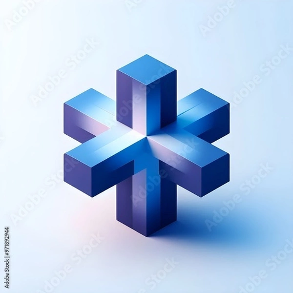 Fototapeta Intersecting Cubes
