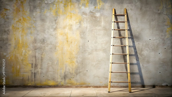 Obraz A photogenic scene featuring a ladder and a textured wall.