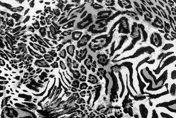 Fototapeta texture of print fabric striped leopard