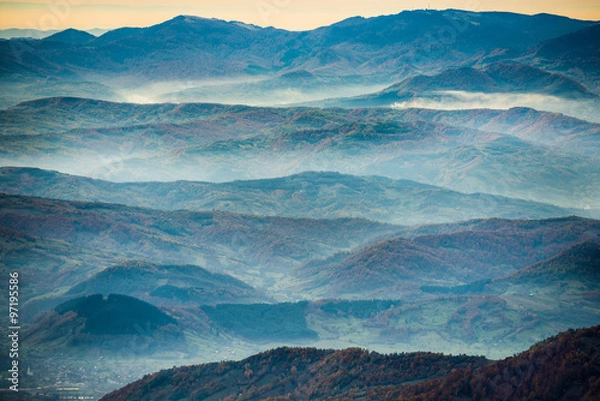 Obraz Range of blue mountains