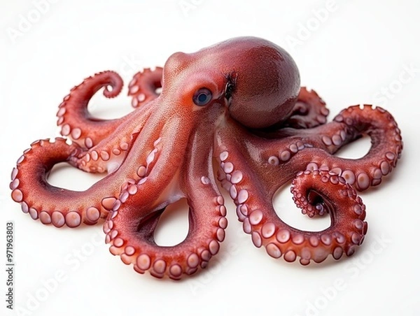 Fototapeta Octopus isolated on white background