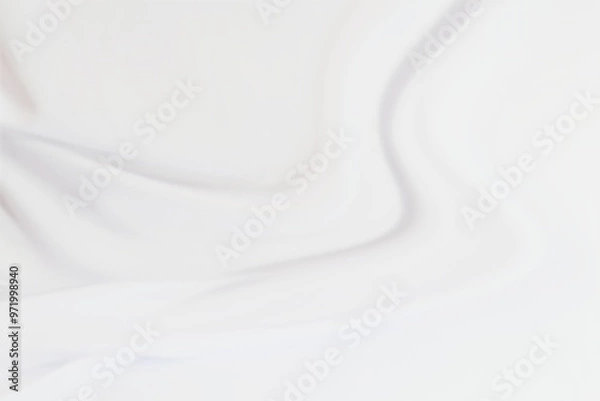 Obraz Abstract white light gray liquid with wavy shape. Illustration.