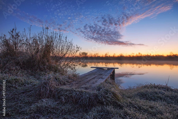 Obraz Dawn over the small pond