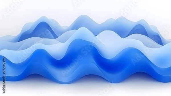 Obraz Abstract Blue Waves 3D Background
