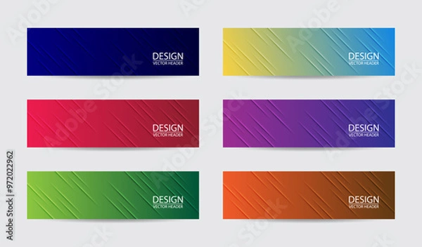 Fototapeta Classic elements design colors web page headers