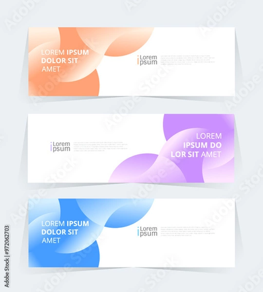 Fototapeta Geometric banner design with Vector presentation template.