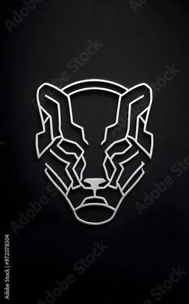 Fototapeta a lion head with a logo that says .