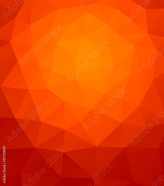 Fototapeta Red abstract Vector polygon background
