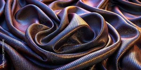 Obraz exotic dark matter fabric material twisting undulate