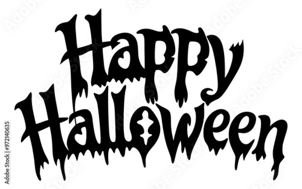 Obraz Happy Halloween text VECTOR