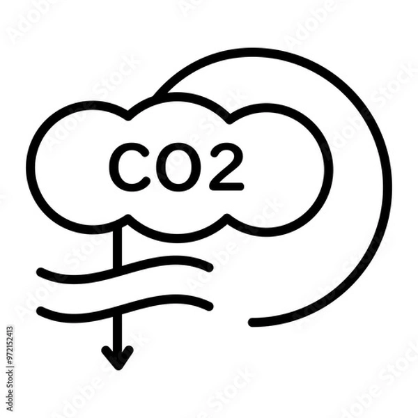 Fototapeta CCS icon. Carbon dioxide Capture and Storage.