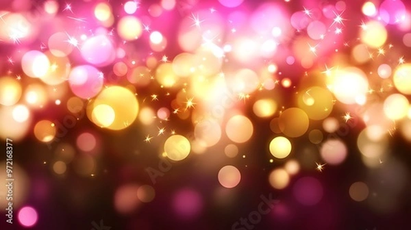 Fototapeta Abstract Pink and Gold Bokeh Background