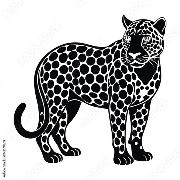 Fototapeta leopard vector illustration