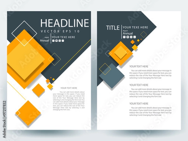 Fototapeta Abstract vector modern flyers brochure / annual report /design templates / stationery with white background in size a4
